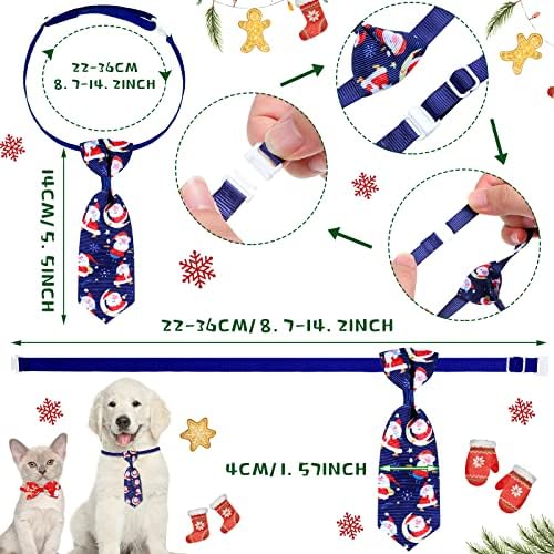 60 PCS božićni pse kravate Dana zahvalnosti za pse podesivi za Halloween kućni ogrlica uključuje 24 veze za kućne ljubimce i 24 Bowties