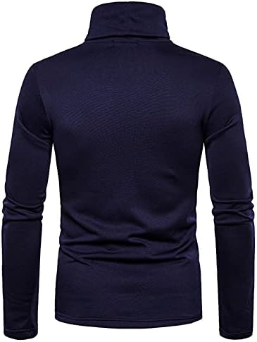 Muške tanke fit turtleneck majice osnovne čvrste ležerne lagane dukserice dugih rukava gornji muški muški pamučni pulovers