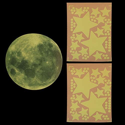 127pcs puni sjajni strop i zidni ukras za spavaću sobu planet Mjesec naljepnice dekor realistični tamni planeti dječja soba dječja