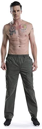 Muške elastične teretne hlače, ležerna lagana lagana radna odjeća na hlačama