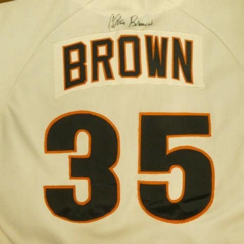 Vrlo rijetka Chris Brown potpisana igra korištena istrošena 1985 San Francisco Giants Jersey - Igra je koristio MLB dresove