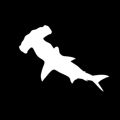 Hammerhead morski pas silueta 6 naljepnica za vinil naljepnice