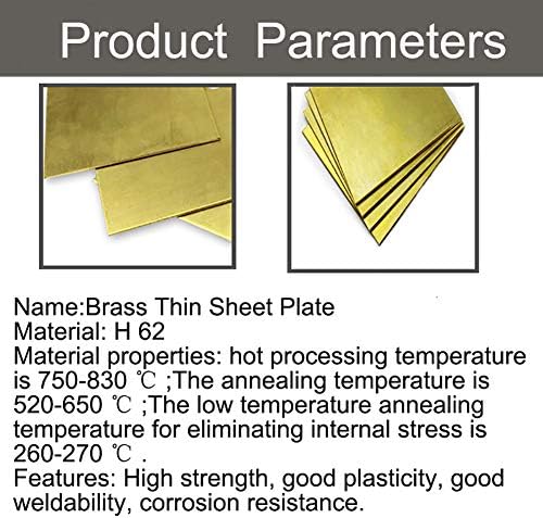 962 Mesingana ploča industrija proizvoda za eksperimentiranje 0,2 mm debljina lima, širina 300 mm /11,8 inča, duljina 300 mm /11,8