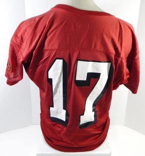 2002 San Francisco 49ers 17 Igra izdana crvena vježba Jersey L DP28471 - Nepotpisana NFL igra korištena dresova
