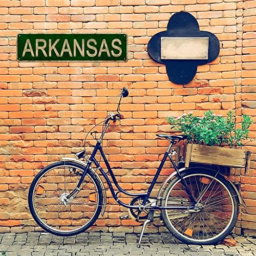 Linstore Arkansas Sign, America State Name Vintage Metal Tin Sign, Zidni dekor za ured/dom/učionicu - najbolje ideje za poklon za žene