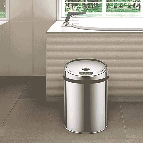 Pametna indukcijska kanta za smeće u obliku bubnja, automatska kanta za smeće s poklopcem, kanta za smeće za kućanstvo od nehrđajućeg