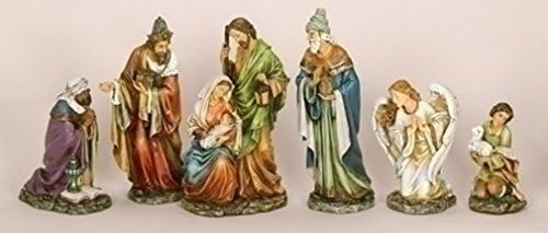 Roman 33010 Joseph Studio 6 komada Figurice za rođenje s svetom obitelji, kraljevima, anđelom i pastirom, dužina 16 inča