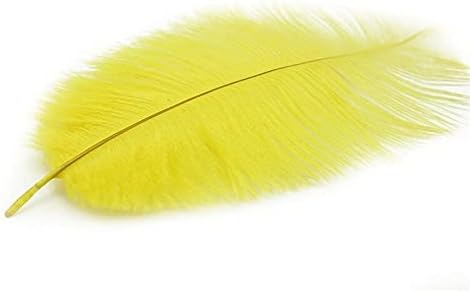 50 kom / lot žuto nojevo perje za rukotvorine 15-70 cm nojevo perje vjenčano perje pribor za uređenje doma