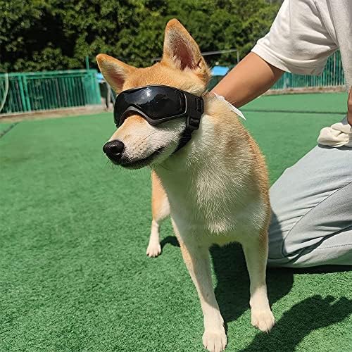 Shingoql naočale za pse Jednostavno nošenje malih psećih sunčanih naočala Podesive anti-uv vodootporne naočale za štene od vjetra za