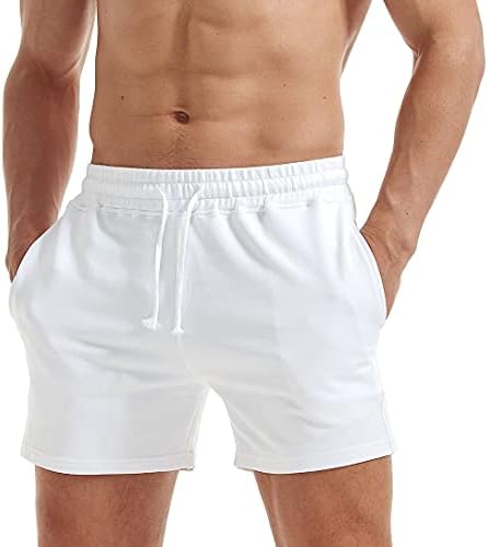 Muške sportske kratke hlače za vježbanje 5-inčne pamučne Ležerne kratke hlače za fitness i trčanje s džepovima