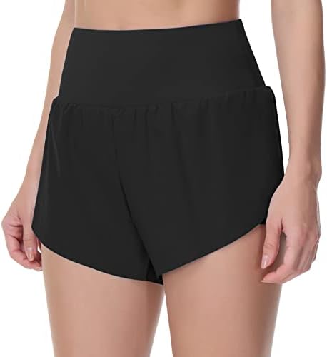 Ženske BRZOSUŠEĆE kratke hlače za trčanje s mrežastom podstavom, teniske kratke hlače za vježbanje visokog struka s džepovima na patentnim