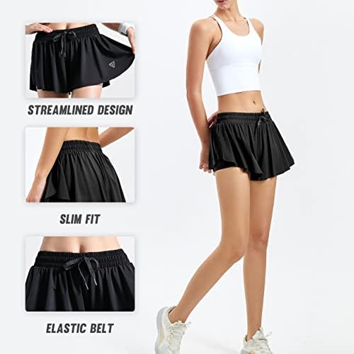 Lepršave kratke hlače s leptirima za žene Sportska suknja za vježbanje u teretani Kiki Kona uredne udobne kratke hlače ljeto