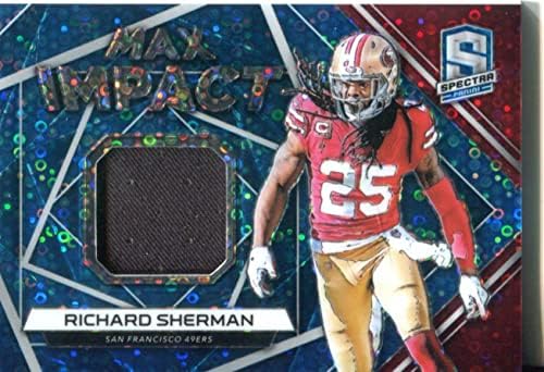 Richard Sherman 2019 Spectra igra istrošena Jersey Card 22/99 - Nepotpisana NFL igra korištena dresova