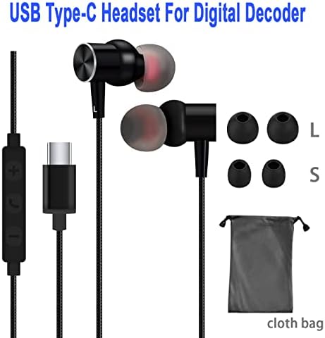 USB C Slušalice, ušne slušalice ožičene slušalice za Android u uhu usb tipa C HiFi Stereo Stereo USB C Slušalice za pametne telefone,