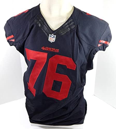 . San Francisco 49ers Anthony Davis 76 Igra izdana crna dres boja Rush 3 - Nepotpisana NFL igra korištena dresova