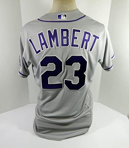 2022 Colorado Rockies Peter Lambert 23 Igra izdana Grey Jersey 44 DP36897 - Igra korištena MLB dresova