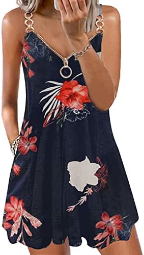 Maturalna Haljina za žene s naramenicama s lančićima bez rukava s patentnim zatvaračem s izrezom u obliku slova a, boemska majica s