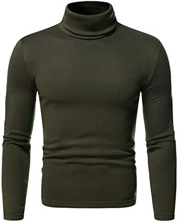 ZDDO muški casual Slim Fit Turtleneck majice dugih rukava Osnovni pulover toplinski donji rublje vrhove kornjače za muškarce