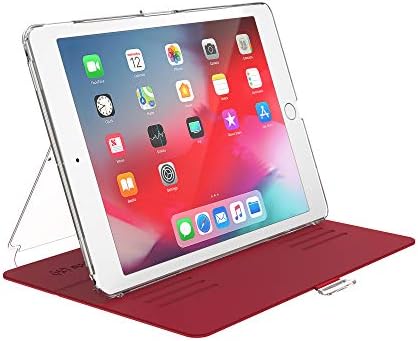 Speck Balance Clear Cleans and Stand, za 9,7-inčni iPad iPad Air 2/iPad Air, HearTrate Red/Clear