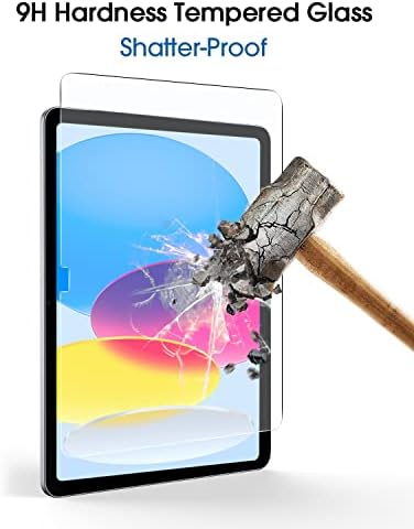 AMFILM 2-PACK stakleni zaslon Zaštitnik kompatibilan s iPadom 10. generacije 10,9 inča, 9h kaljenog staklenog zaslona, ​​ultra osjetljiv,