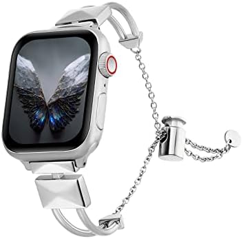 KRKC Band za satove od nehrđajućeg čelika za žene, kompatibilan za pojaseve Apple Watch 38/40/41/42/44/44/45mm, zamjenski sat za iwatch