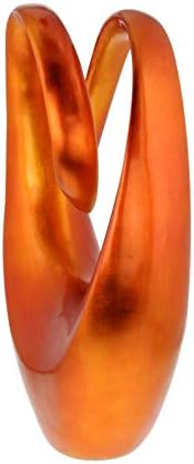 Deco 79 Polystone Sažetak Swirl skulptura, 11 x 6 x 20 , naranča