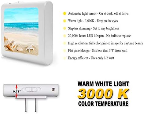 Plug - in LED noćno svjetlo s podesivom svjetlinom, automatskim senzorom sumraka do zore, podesivim svjetlom, toplim svjetlom, automatskim