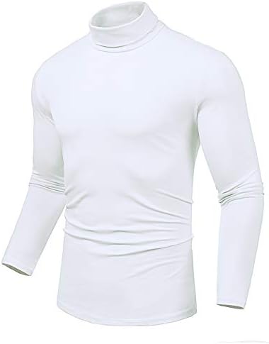 Muška majica s visokim vratom u obliku kroja, osnovni casual puloveri s dugim rukavima