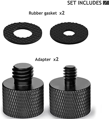 Adapter za vijak za mikrofon s gumenim jastučićima, adapter s navojem od 5/8 do 1/4 i set adaptera od 5/8 do 3/8 za pričvršćivanje