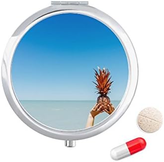 Oceanska pješčana plaža ananas morska slika Futrola za tablete džepna kutija za pohranu lijekova spremnik za doziranje