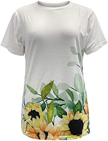 Košulje s kratkim rukavima za žene Ženske grafičke majice Predimenzionirane majice casual cvjetne košulje vintage vrhove pruge posade