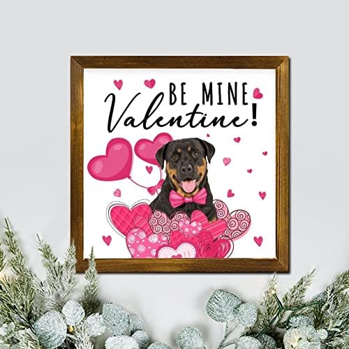 Valentinovo kućni ljubimci ružičasto crveno srce zid uokviren drveni znak biti mine Valentine Dogs Wood Framed Signs English Buldog