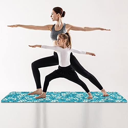 Slatka plava prostirka za jogu s cvjetnim uzorkom ekološki prihvatljiva Protuklizna prostirka za fitness za pilates i vježbe na podu