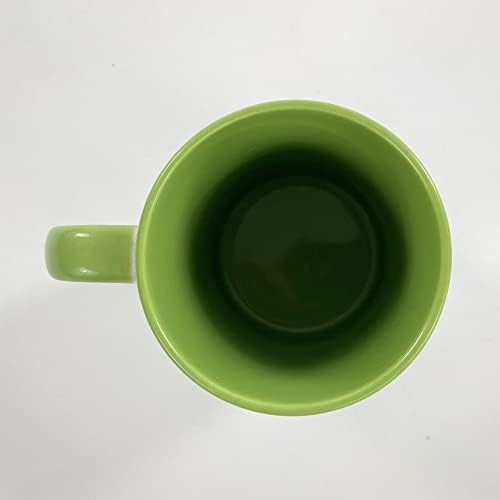 Designsify najveći svjetski serviser stroja, 15oz naglasak šalica kave Zelena keramička čajnica s ručicom, Pokloni za rođendansku obljetnicu
