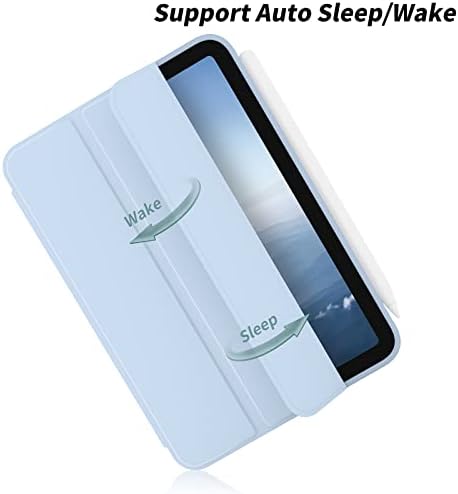 JKSML Slučaj za iPad Mini 6, Olovka za podršku 2 punjenje, automatsko buđenje/funkcija spavanja, trostruki nosač, šok -otporan na tup