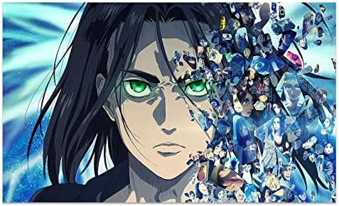 Kaiwalk anime poster aren Yeager Sezona 4 Print na platnu Slikanje zidne umjetnosti za dnevnu sobu Dekor Dječak poklon