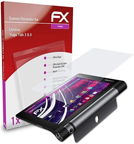 ATFOLIX plastično staklo Zaštitni film kompatibilan s Lenovo jogom Tab 3 8.0 Stakleni zaštitnik, 9h hibrid-staklena fx staklena zaslon