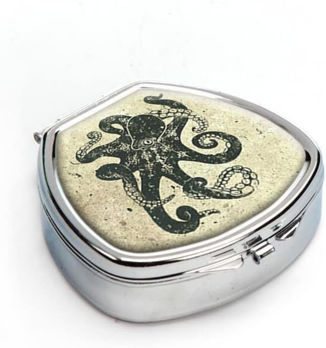Prilagođeni morski Steampunk hobotnica vintage uzorak Kraken dekorativni Sliver sektor kutija za tablete držač pribora za prvu pomoć