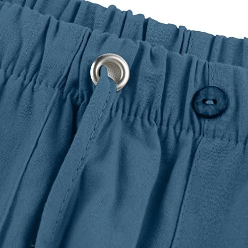 Odjeća s prevelikom posteljinom za muškarce prirodne lanene hlače za muškarce suvremene udobne kvalitetne meke lanene džep boje