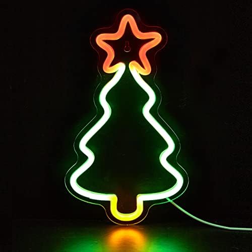 Chi-Buy vodio neonski znak božićno drvce Slatki neonski znak, USB Neon Signs Night Light, 3D Wall Art & Game Room Spavaća soba dnevna