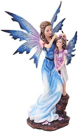 PTC 9 inčni majka i mlada djevojka plava krilata figurica vilinske statue