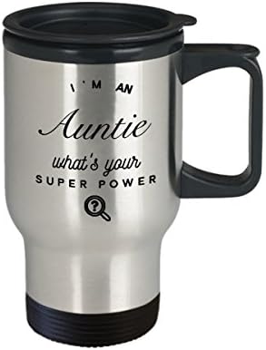 Smiješna tetka Power Travel kava, božićni rođendanski poklon ideja za tetku od nećaka, nećakinja, rođaka
