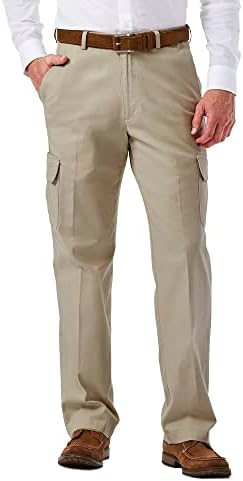 Muške teretne hlače u klasičnom kroju s ravnim prednjim dijelom - uobičajene, velike i visoke veličine