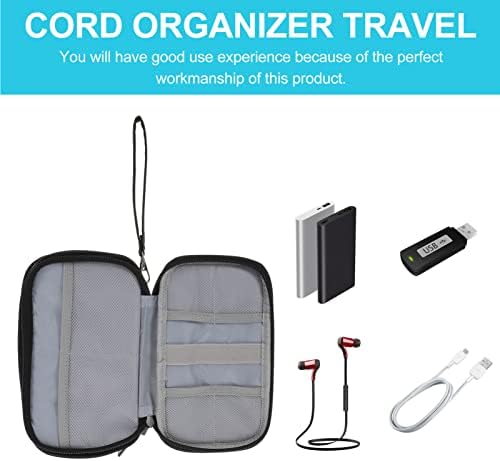 Putna torbica za slušalice organizator slušalica Adapter za digitalni kabel za pohranu Kabeli za nošenje elektronike telefonski Crni
