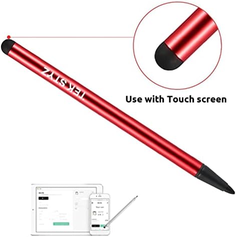 Works Pro Stylus za Samsung Galaxy M22 osjetljiva na visoku točnost u kompaktnom obliku za dodirne zaslone [3 pakiranje-crvena]