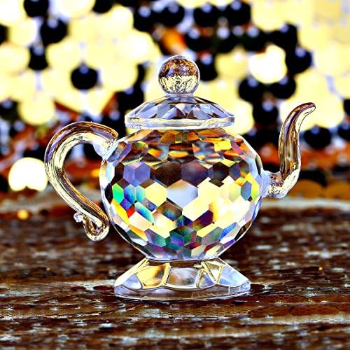 H&D hijalin i dora kristalni čajni čajnik figurica kineske kolekcije ukras kućnog ureda dekor 1,7-inčni