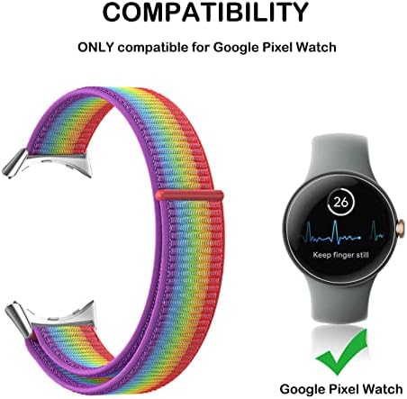 BXKM Kompatibilan s Google Pixel Watch Band, Soft Sport Hook & Loop najlon traka za zamjenu narukvica za narukvicu Muškarci za Google