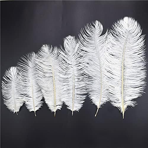 10pcs / lot bijelo nojevo pero za obrt 15-70 cm/6-28perje nojevo perje vjenčani ukrasi od perja