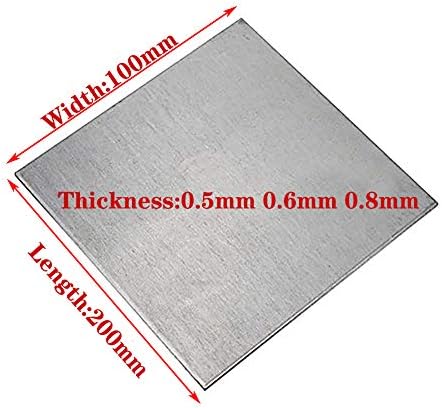 Titanski lim, tanka titanska ploča od metala visoke čistoće, lim od legure 92, za industrijske strojeve, 100200 mm, debljina 0,6 mm