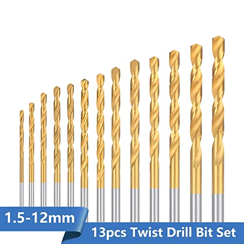 Set spiralnih svrdla 1,5-12mm svrdlo presvučeno titanom za metalni alat za obradu drveta alati za bušenje 13pcs